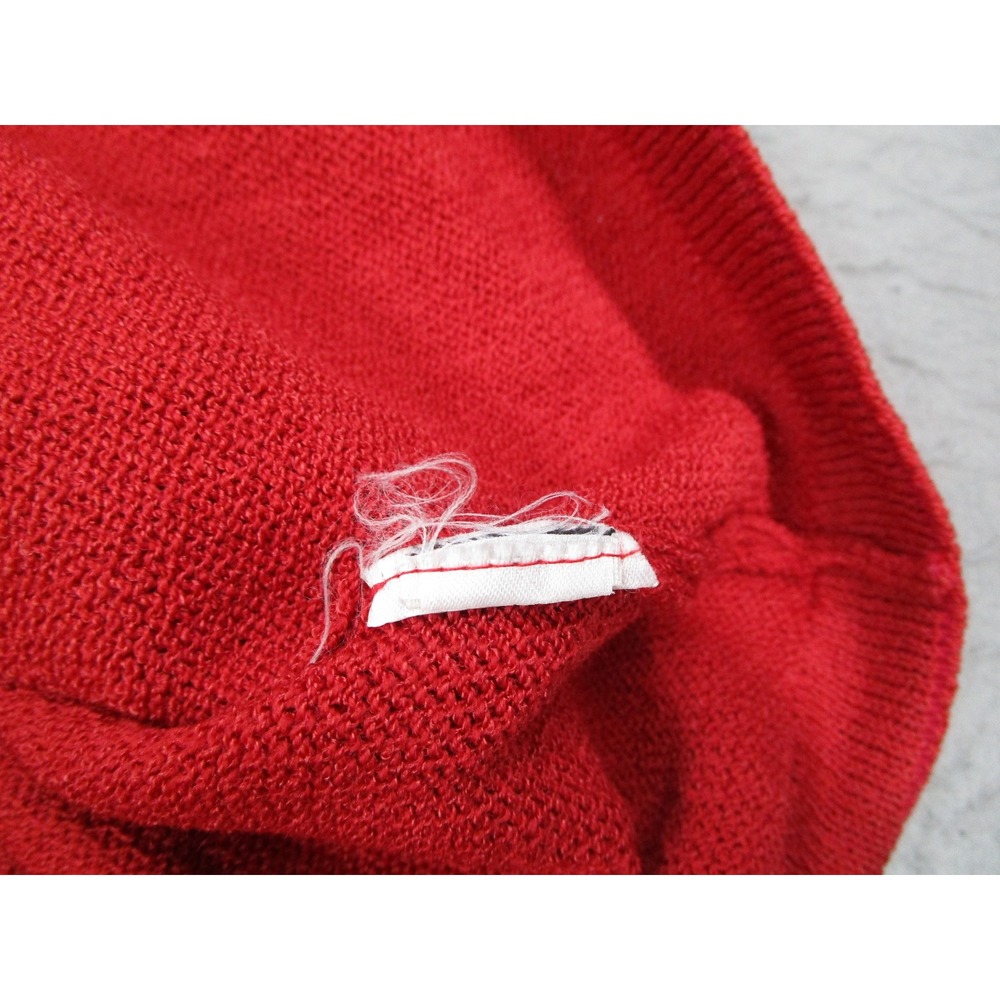 St John Sport Marie Gray Red Knit Zip Up Hoodie Gold Logo Zipper Pull Womens - Picture 5 of 12